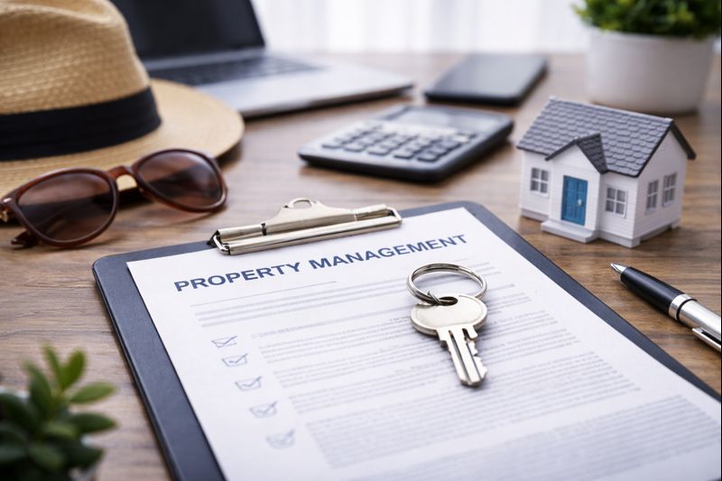 cible-formule-digital-proprietaire-gestion-locative-kozy-lyon Espace de travail professionnel illustrant un propriétaire utilisant les plateformes Airbnb et Booking, représentant la cible de la formule DIGITAL de Kozy Conciergerie à Lyon pour une gestion locative partiellement déléguée